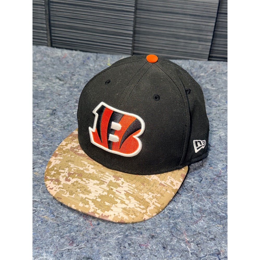 New Era 59FIFTY Cincinnati Bengals Fitted Hat 7 3/8 Black Digital Camo NFL Cap